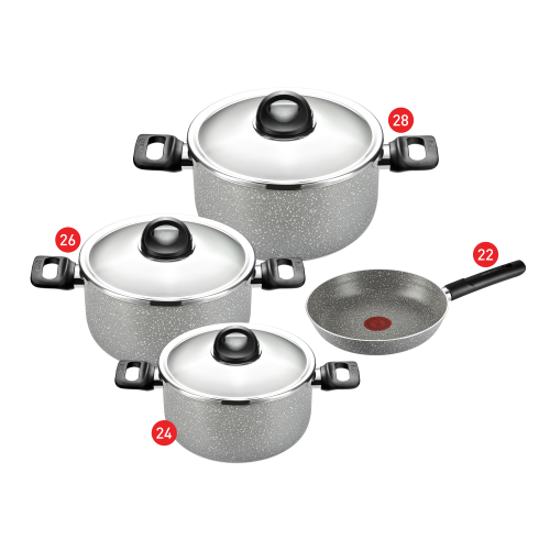 Tefal Cook Natural Frypan Set - Size 18,22 + Moulinex Blendeo Blender With Grinder, 450 Watt, 1.5 Liter - LM2B21EG Tefal Cook Natural Frypan Set - Size 18,22 + Moulinex Blendeo Blender With Grinder, 450 Watt, 1.5 Liter - LM2B21EG